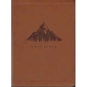 NLT Giant Print Premium Value In British Tan Mountain LeatherLike